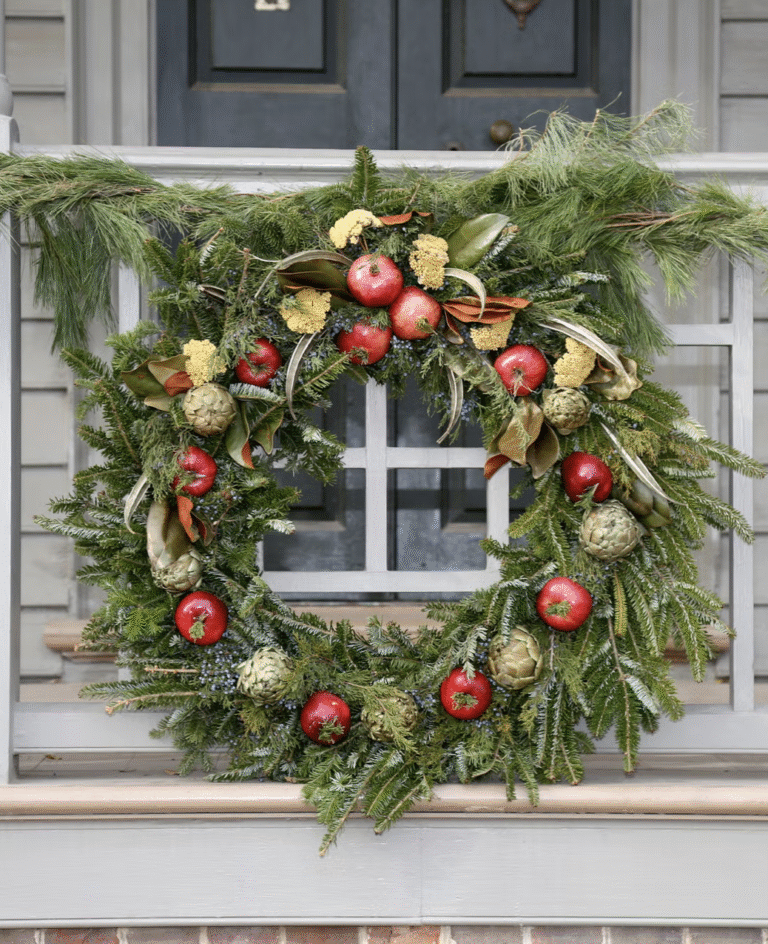 Christmas Porch Ideas and Front Door Christmas Decorations